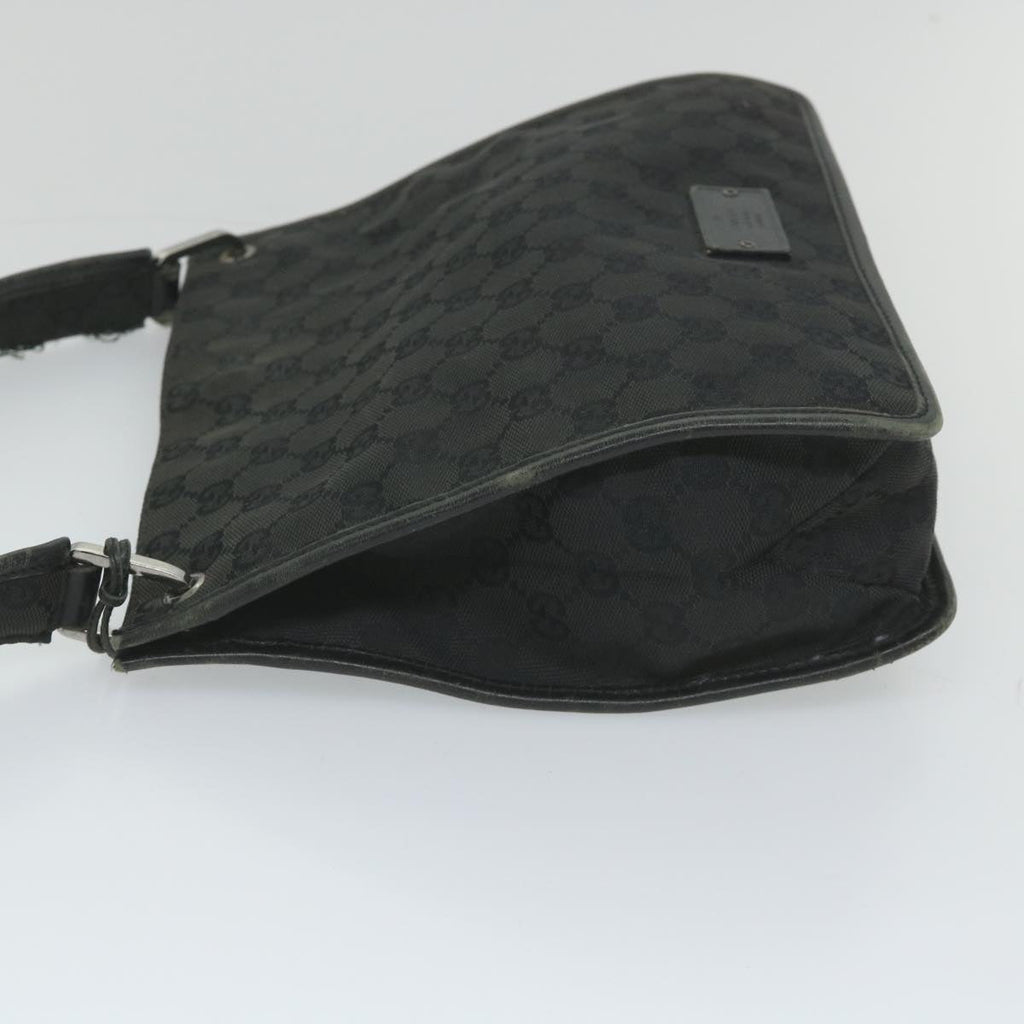 GUCCI GG Canvas Shoulder Bag Black 91762 58786