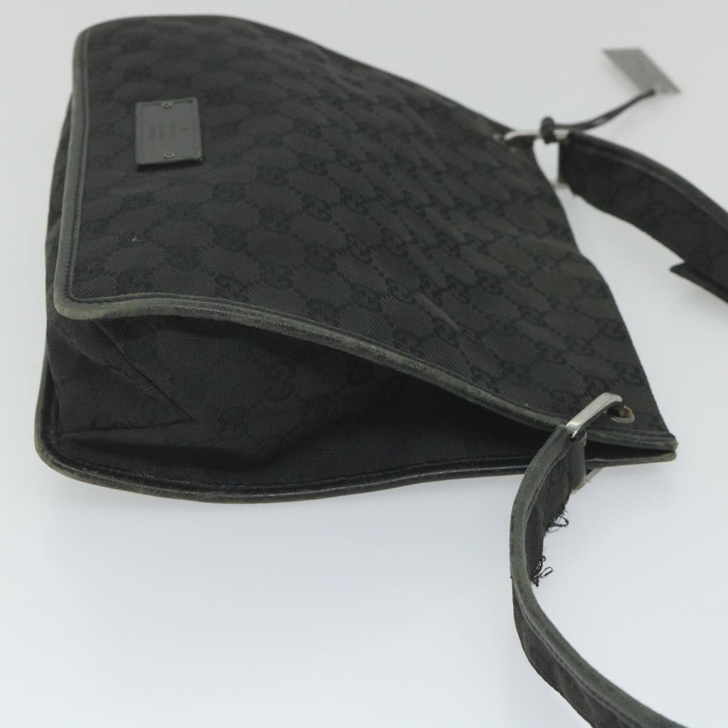 GUCCI GG Canvas Shoulder Bag Black 91762 58786