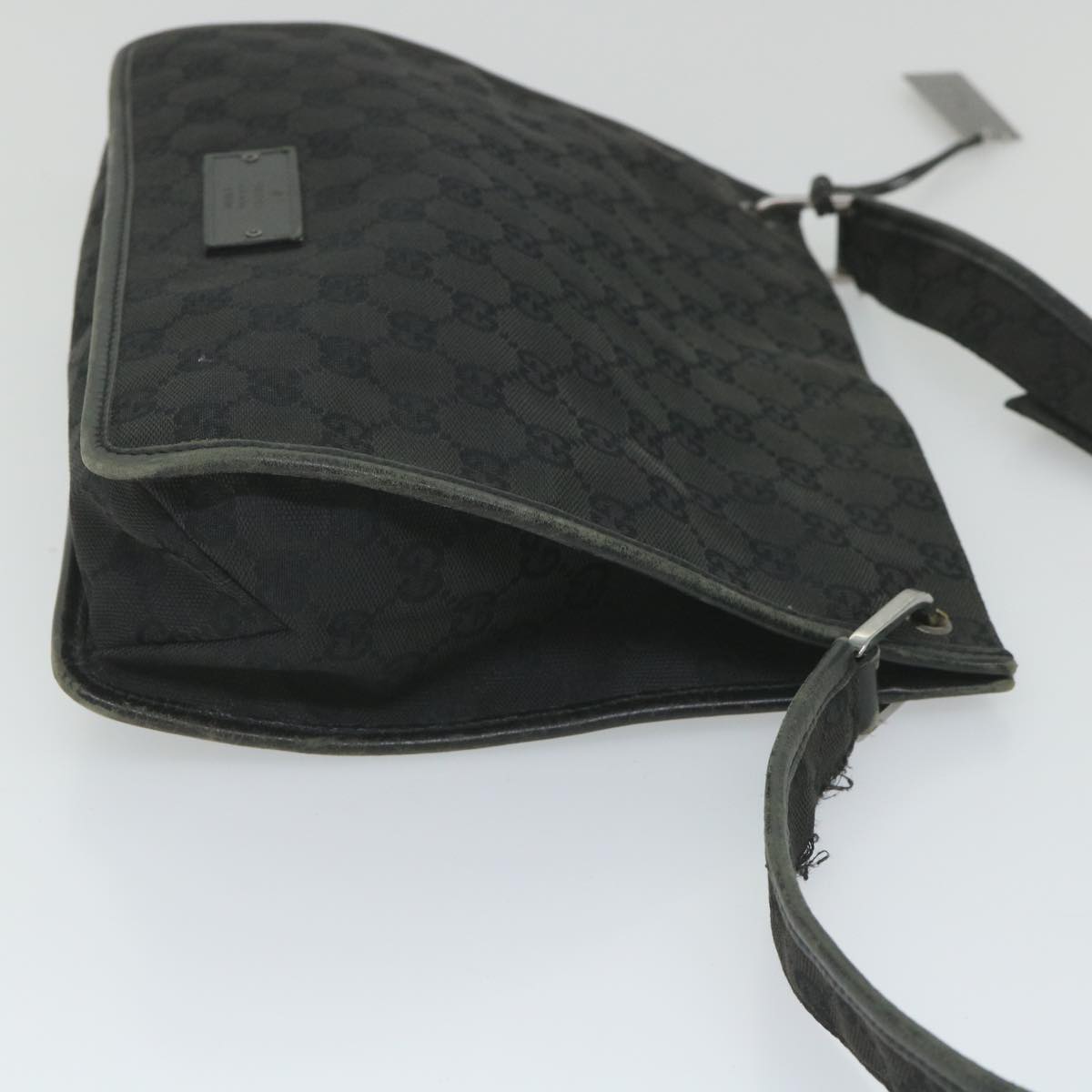 GUCCI GG Canvas Shoulder Bag Black 91762 58786