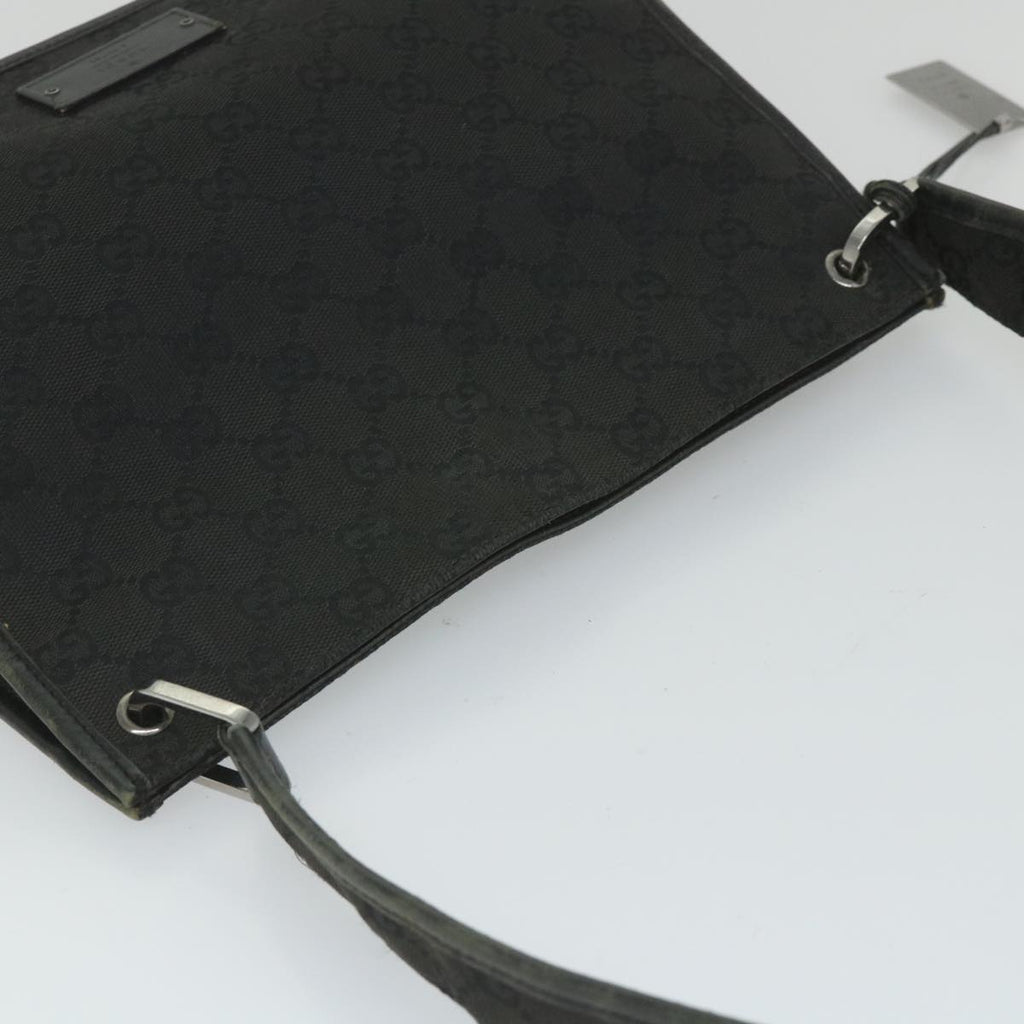 GUCCI GG Canvas Shoulder Bag Black 91762 58786