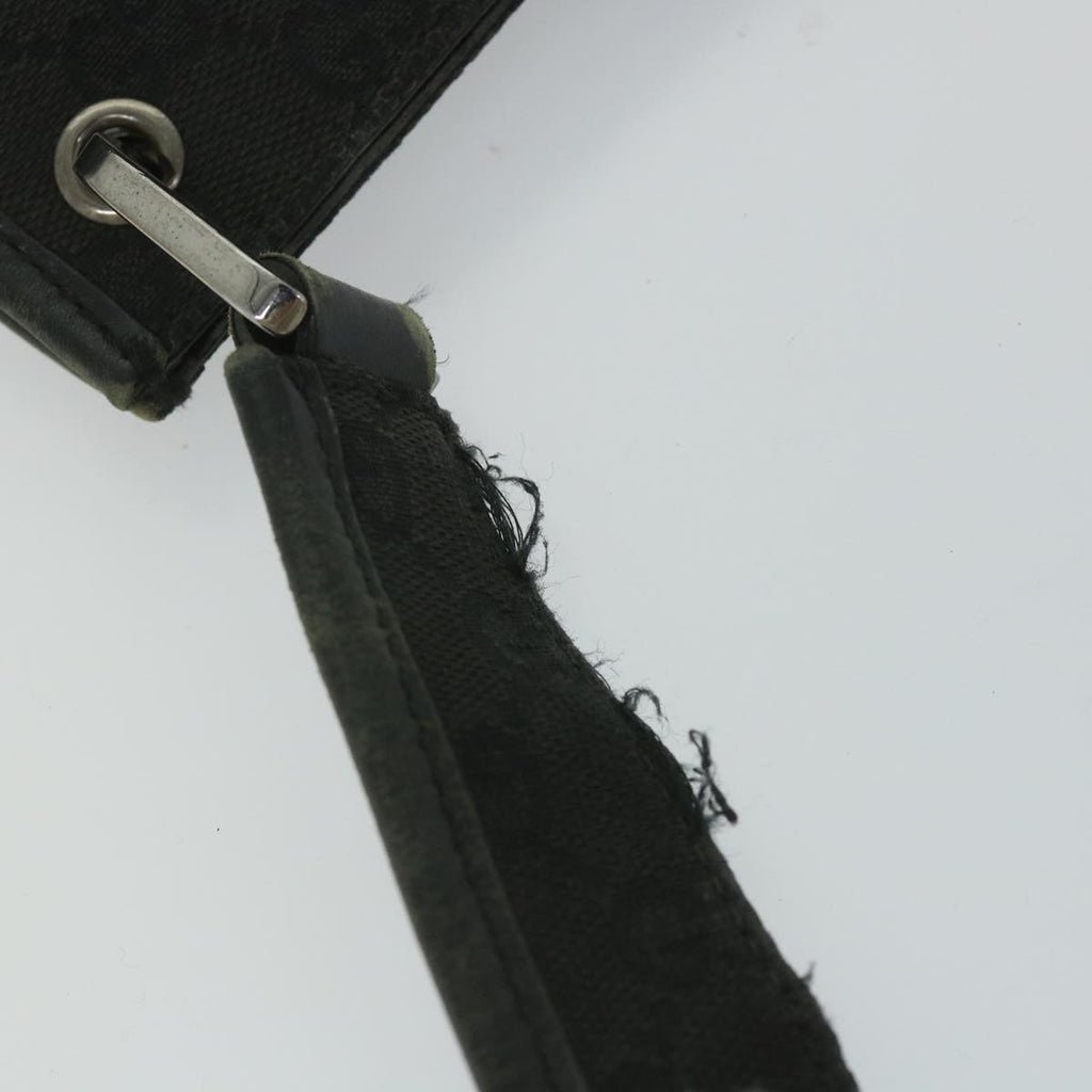 GUCCI GG Canvas Shoulder Bag Black 91762 58786