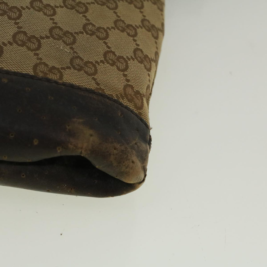 GUCCI GG Canvas Shoulder Bag Beige 145856 58787