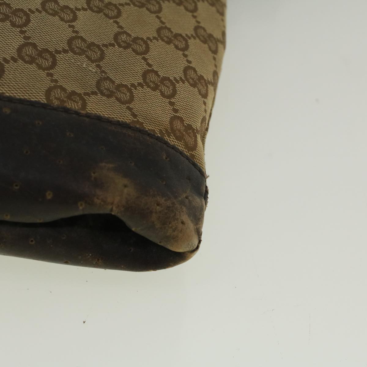 GUCCI GG Canvas Shoulder Bag Beige 145856 58787
