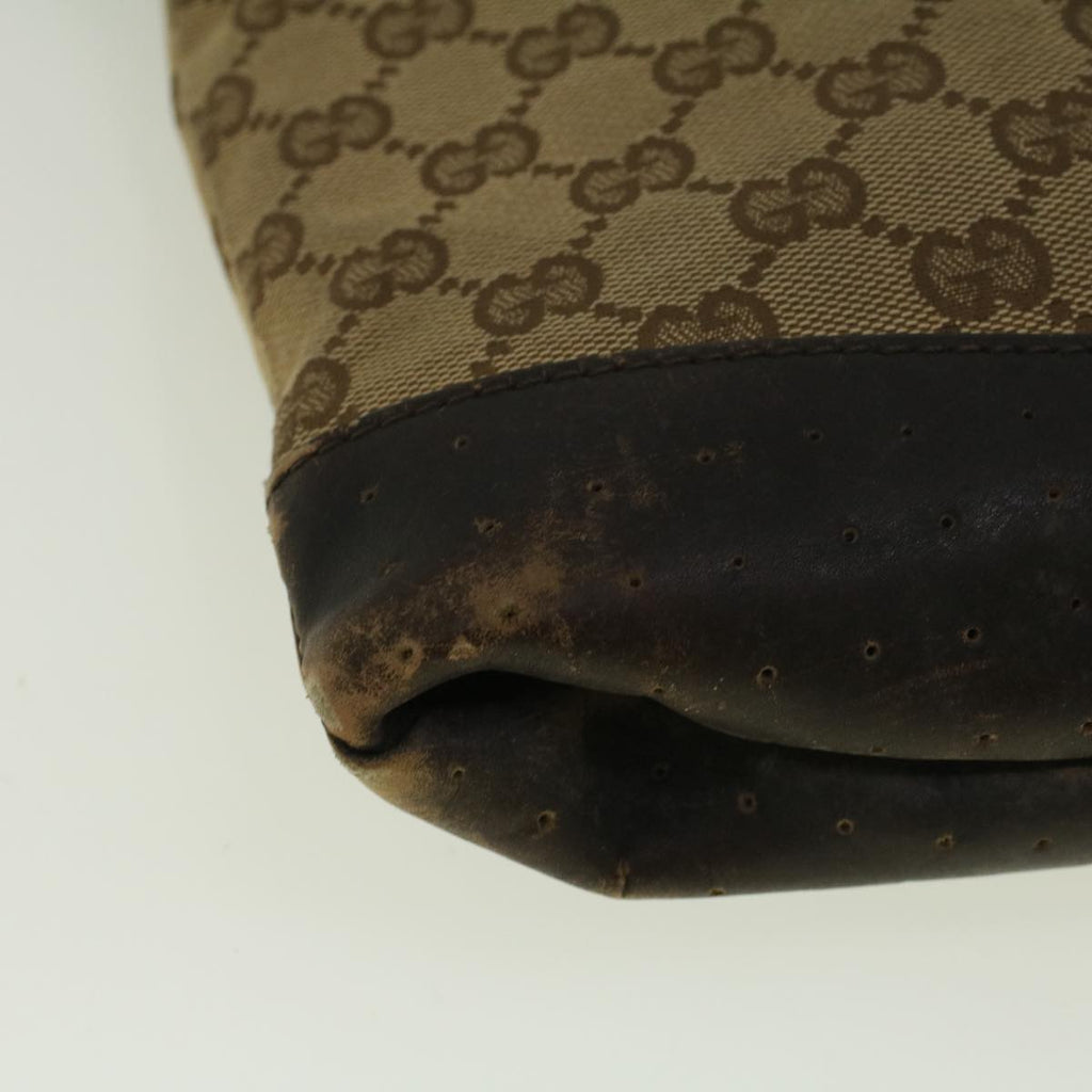 GUCCI GG Canvas Shoulder Bag Beige 145856 58787