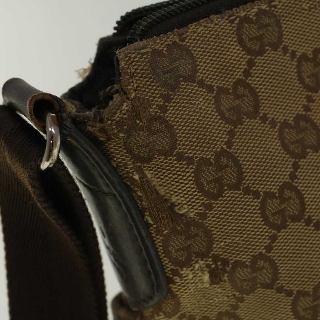 GUCCI GG Canvas Shoulder Bag Beige 145856 58787