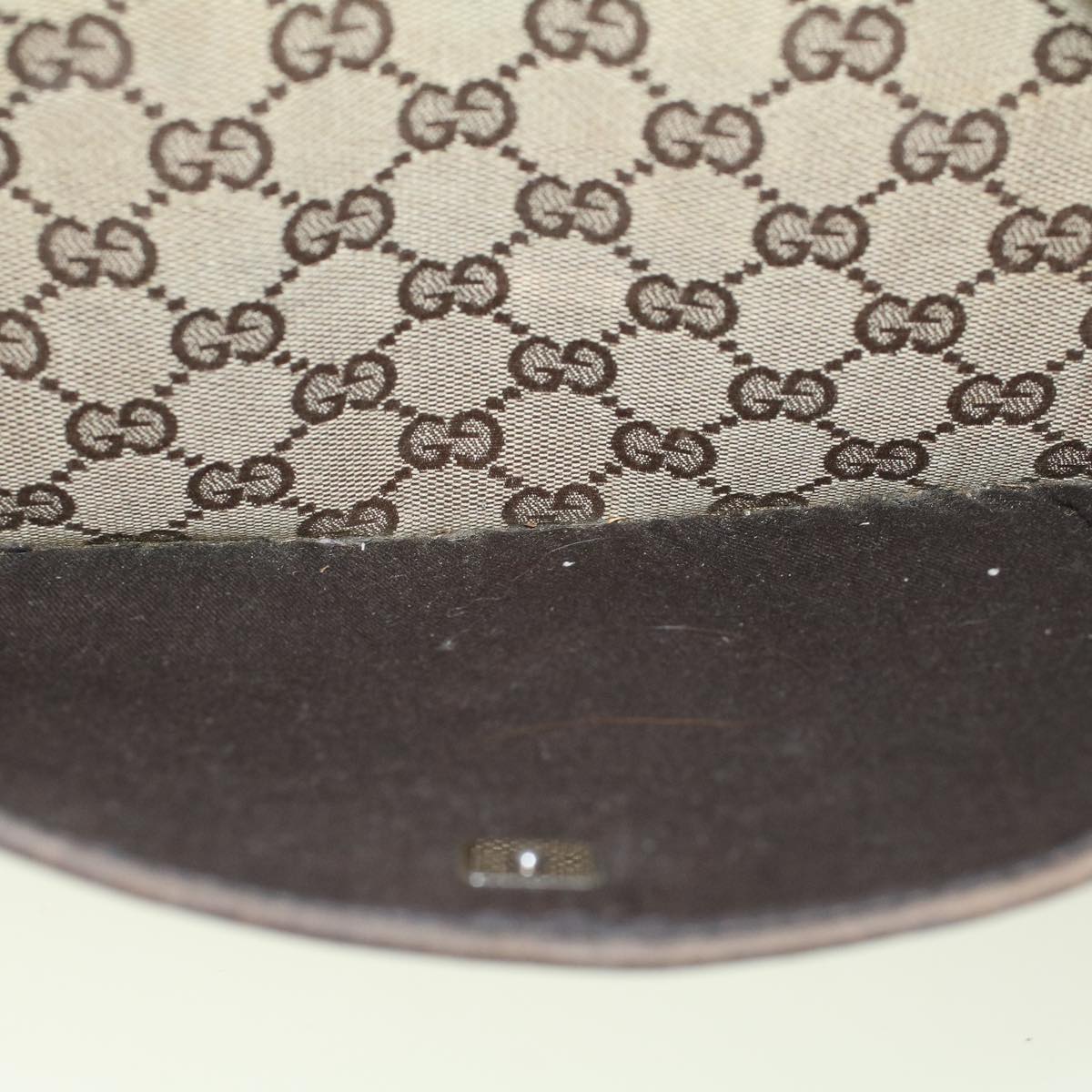GUCCI GG Canvas Shoulder Bag Beige 145856 58787