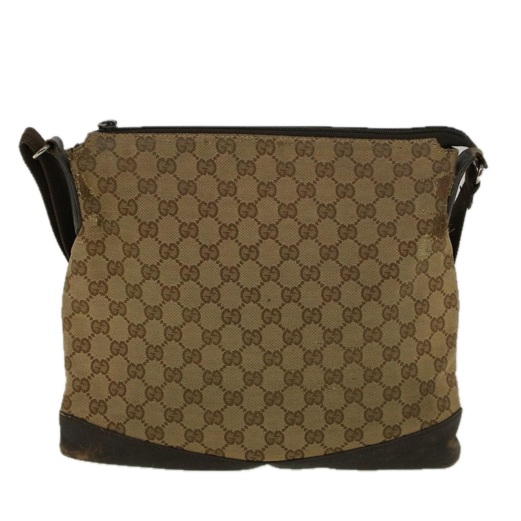 GUCCI GG Canvas Shoulder Bag Beige 145856 58787
