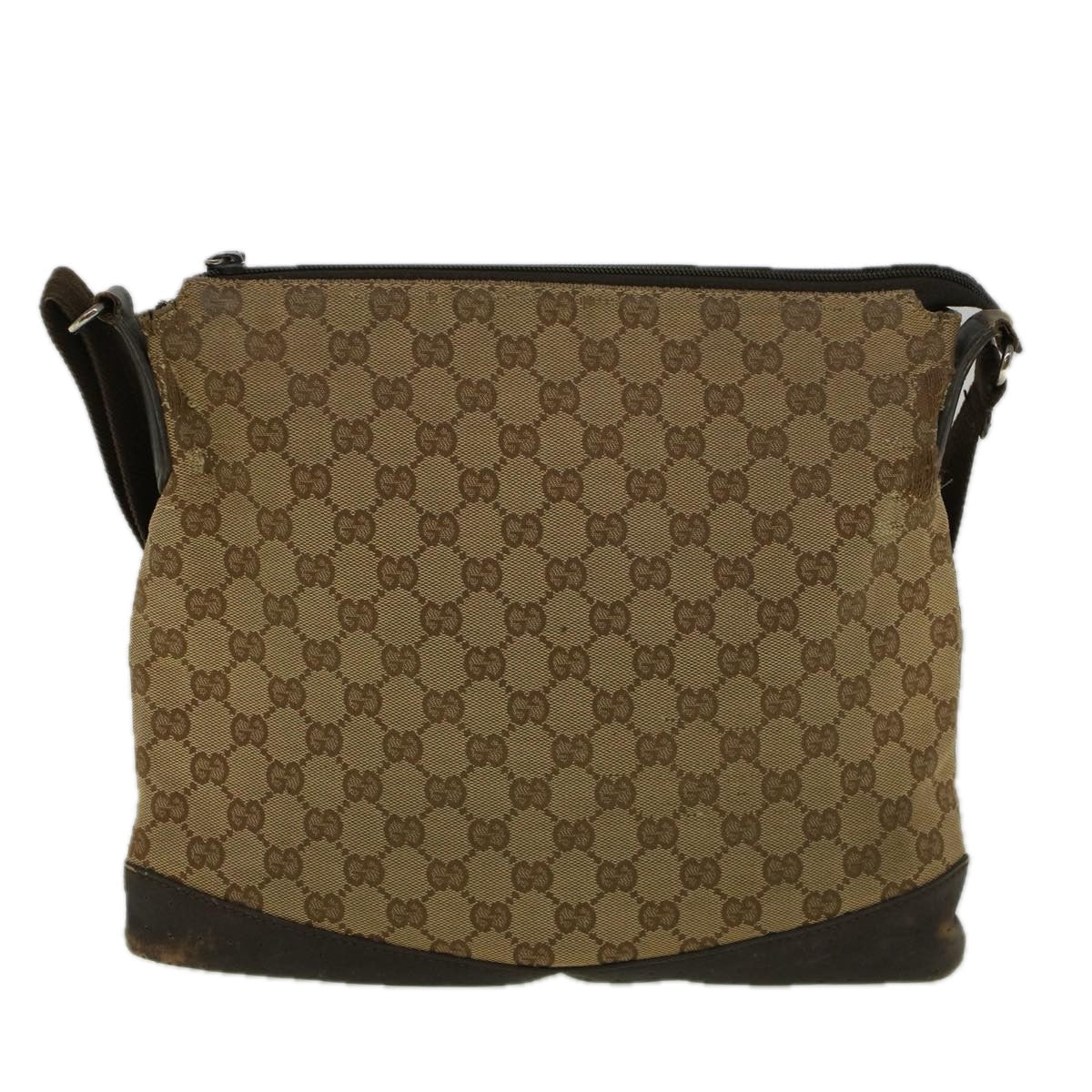 GUCCI GG Canvas Shoulder Bag Beige 145856 58787