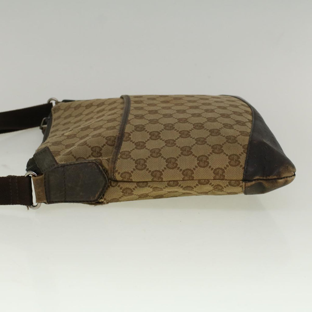 GUCCI GG Canvas Shoulder Bag Beige 145856 58787