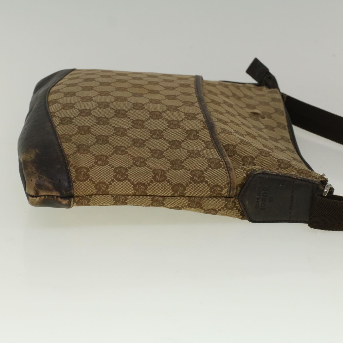 GUCCI GG Canvas Shoulder Bag Beige 145856 58787
