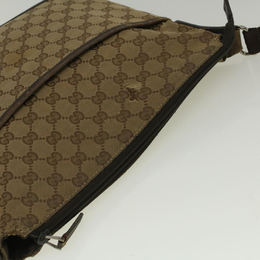 GUCCI GG Canvas Shoulder Bag Beige 145856 58787