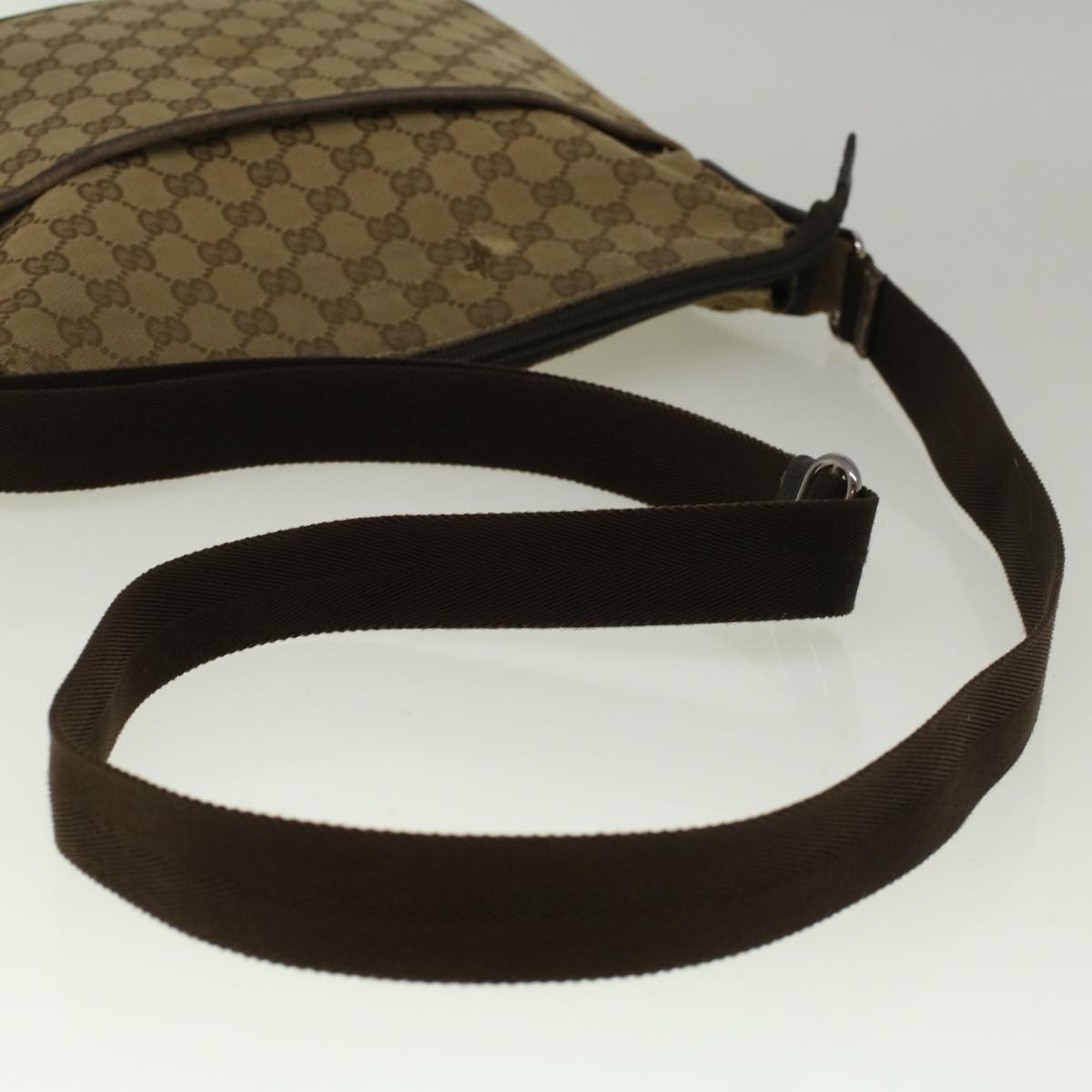 GUCCI GG Canvas Shoulder Bag Beige 145856 58787