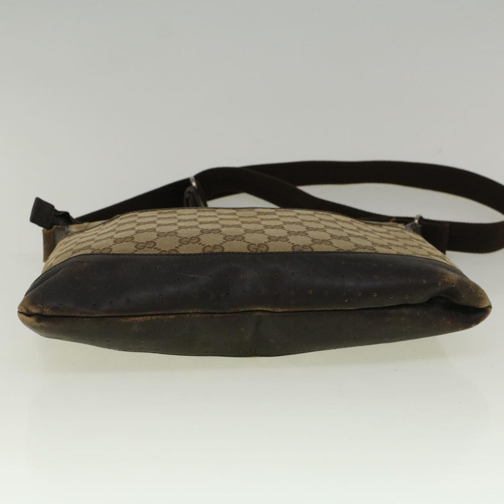 GUCCI GG Canvas Shoulder Bag Beige 145856 58787
