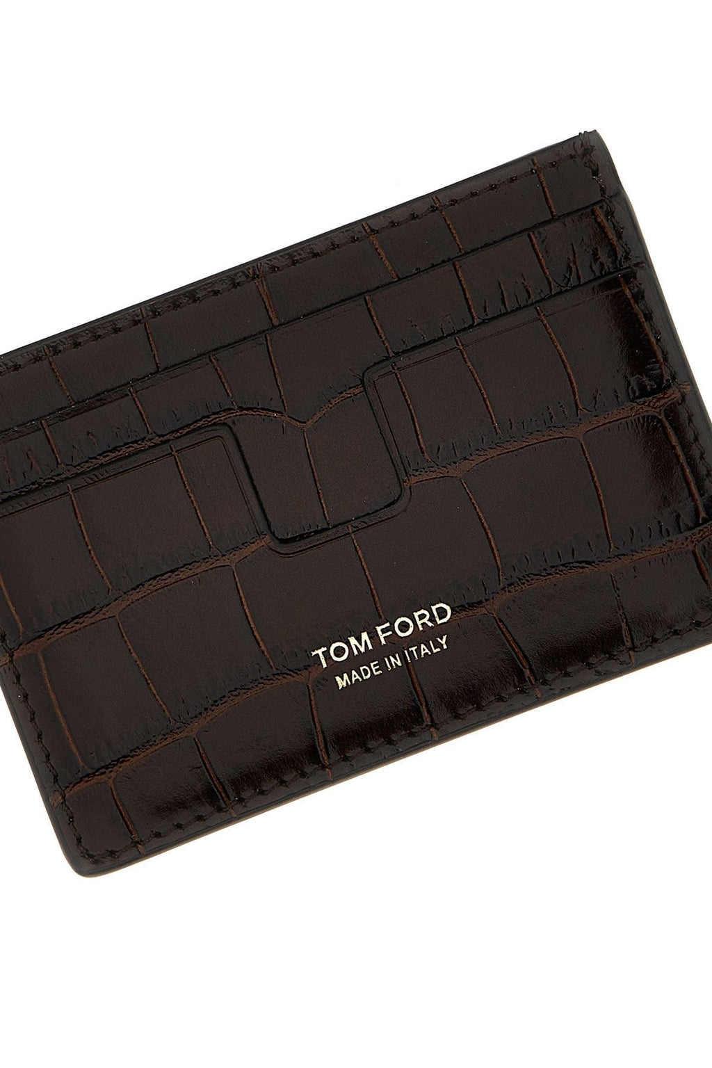 Tom Ford Men Croc Print Card Holder