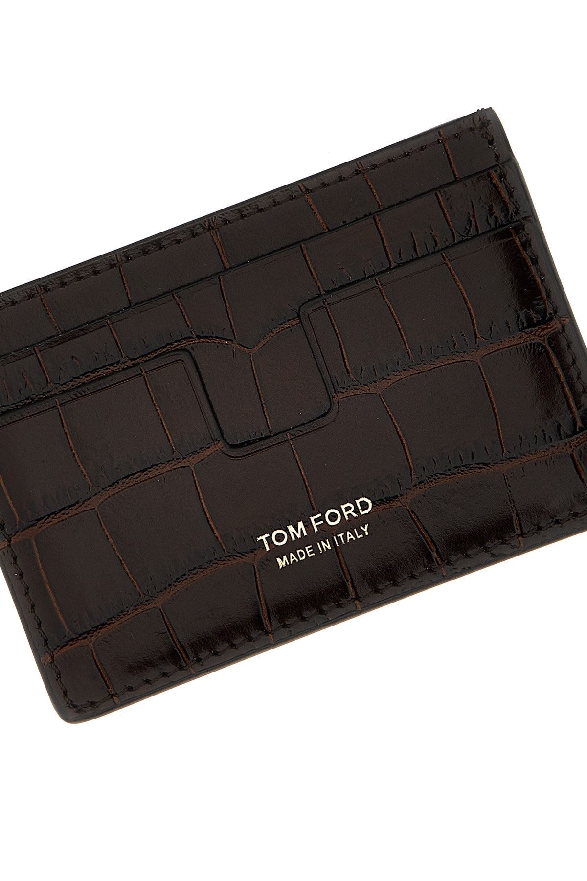 Tom Ford Men Croc Print Card Holder
