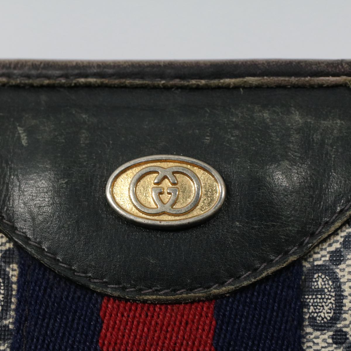 GUCCI GG Supreme Sherry Line Tote Bag Red Navy Gray 002 4083 39 58788