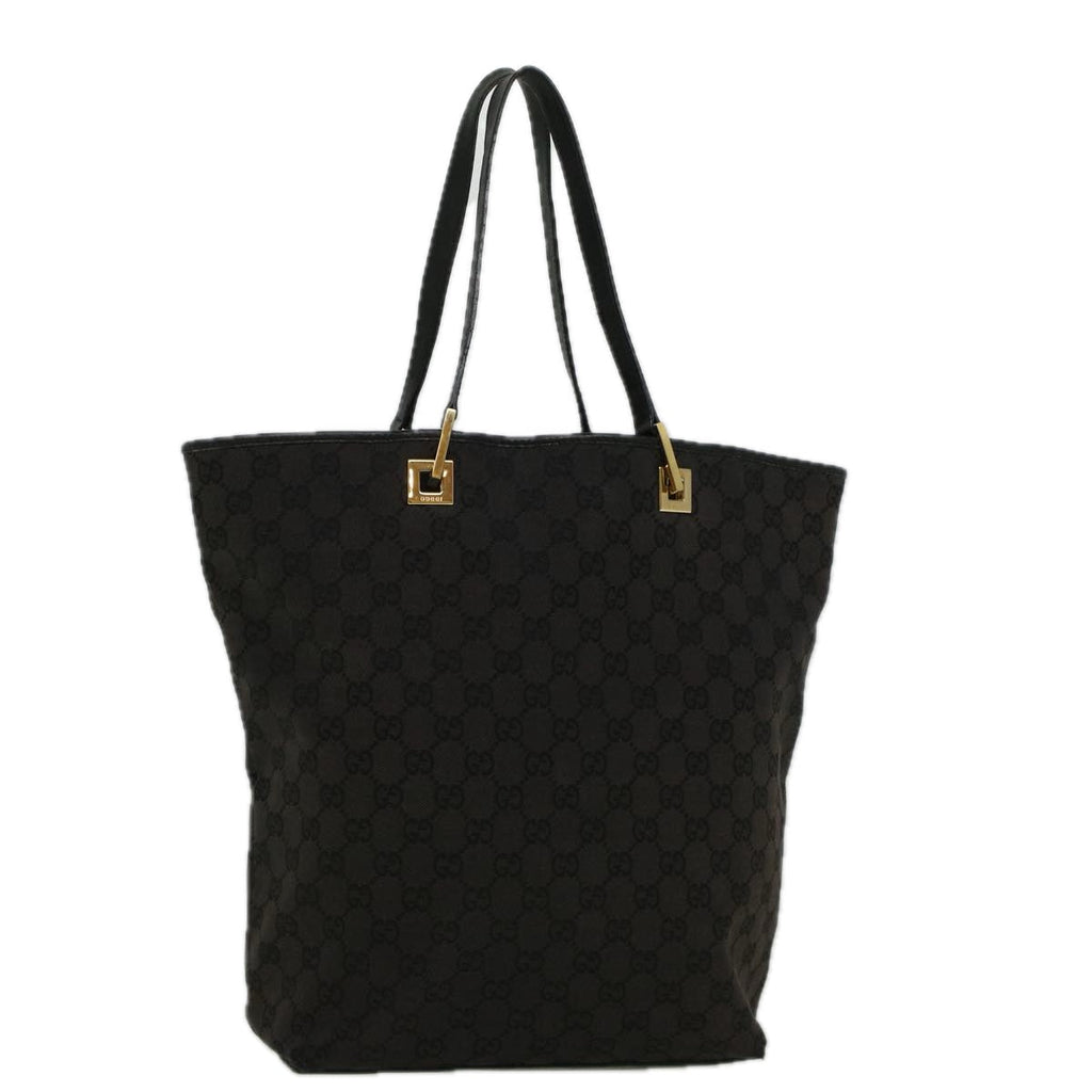 GUCCI GG Canvas Tote Bag Black 002 1098 3444 58793