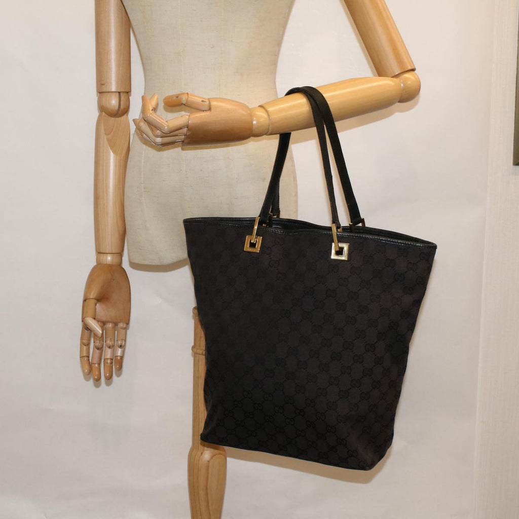 GUCCI GG Canvas Tote Bag Black 002 1098 3444 58793