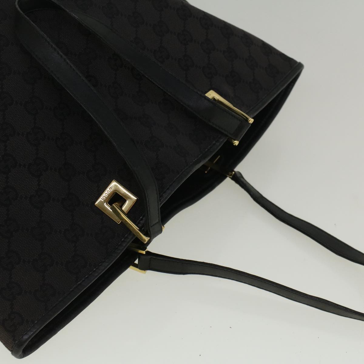 GUCCI GG Canvas Tote Bag Black 002 1098 3444 58793