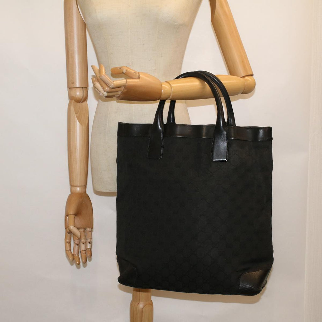 GUCCI GG Canvas Tote Bag Canvas Black 002 1121 1669 58794
