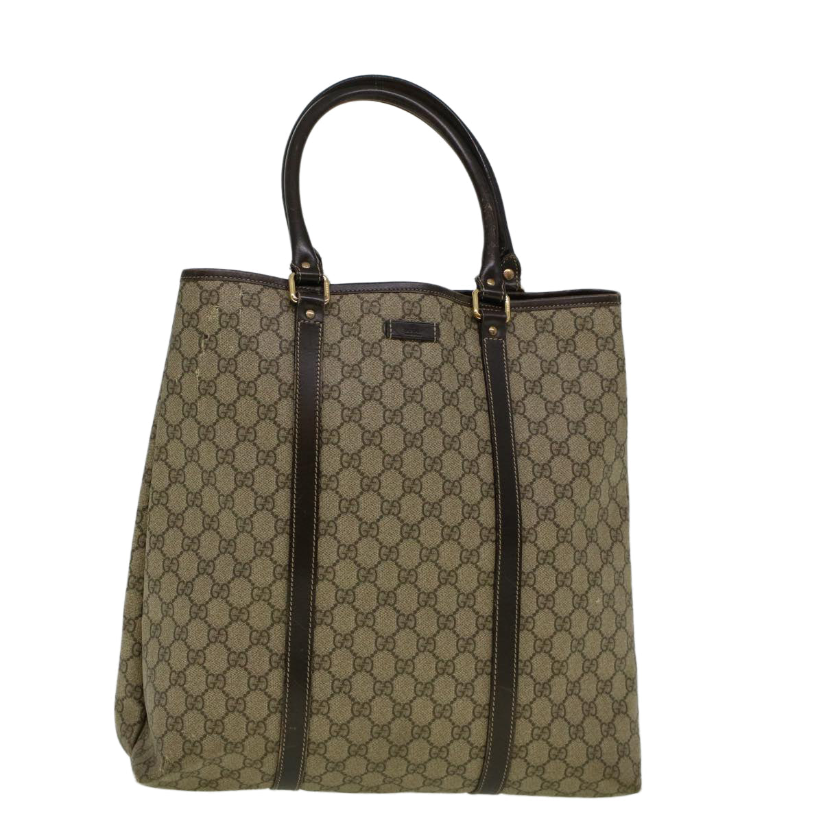 GUCCI GG Supreme Tote Bag PVC Leather Beige 223668 58795