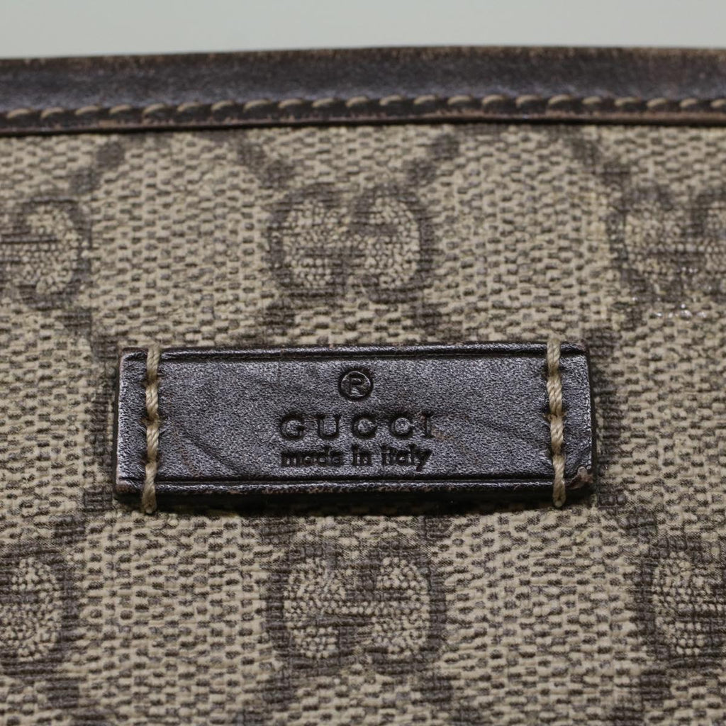 GUCCI GG Supreme Tote Bag PVC Leather Beige 223668 58795