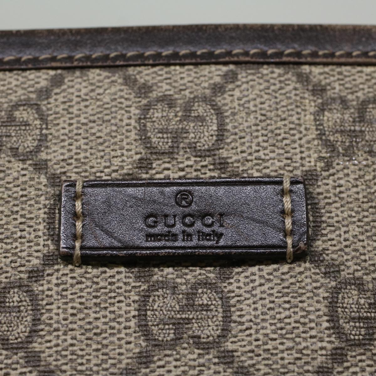 GUCCI GG Supreme Tote Bag PVC Leather Beige 223668 58795