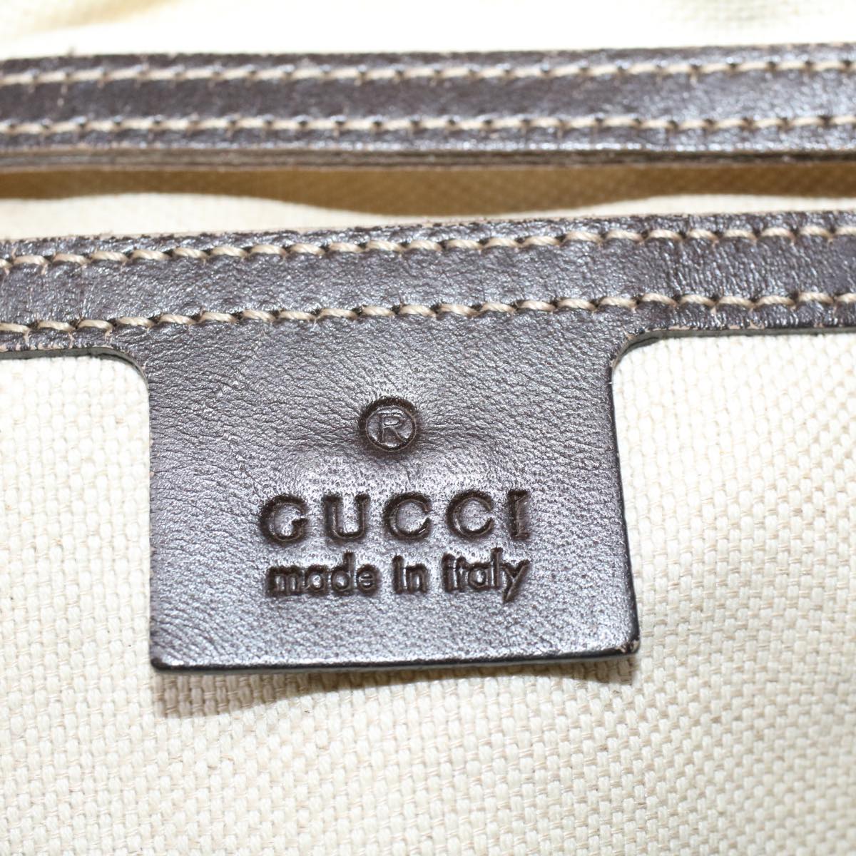 GUCCI GG Supreme Tote Bag PVC Leather Beige 223668 58795