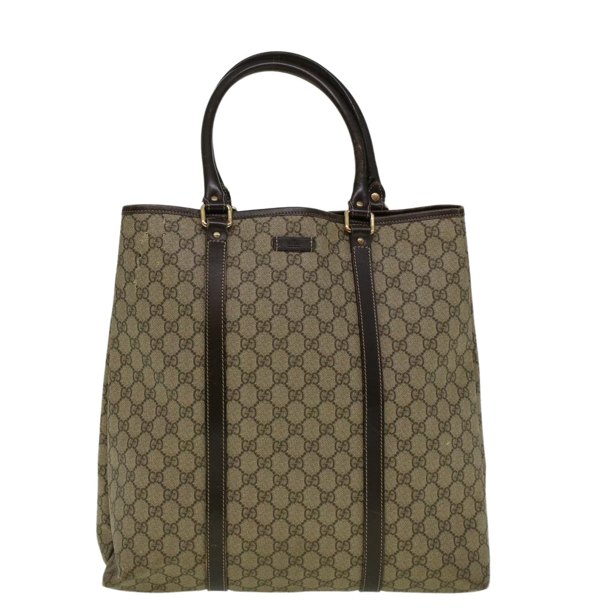 GUCCI GG Supreme Tote Bag PVC Leather Beige 223668 58795