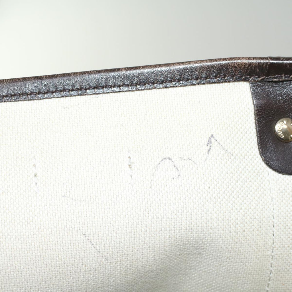 GUCCI GG Supreme Tote Bag PVC Leather Beige 223668 58795