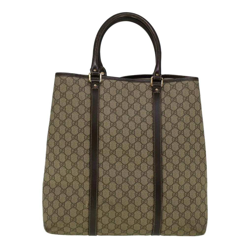 GUCCI GG Supreme Tote Bag PVC Leather Beige 223668 58795
