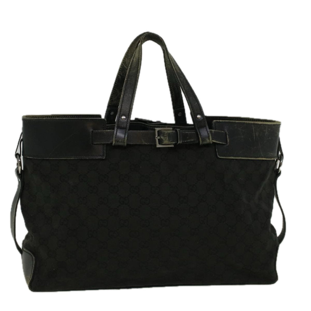 GUCCI GG Canvas Tote Bag Black 106251 58796