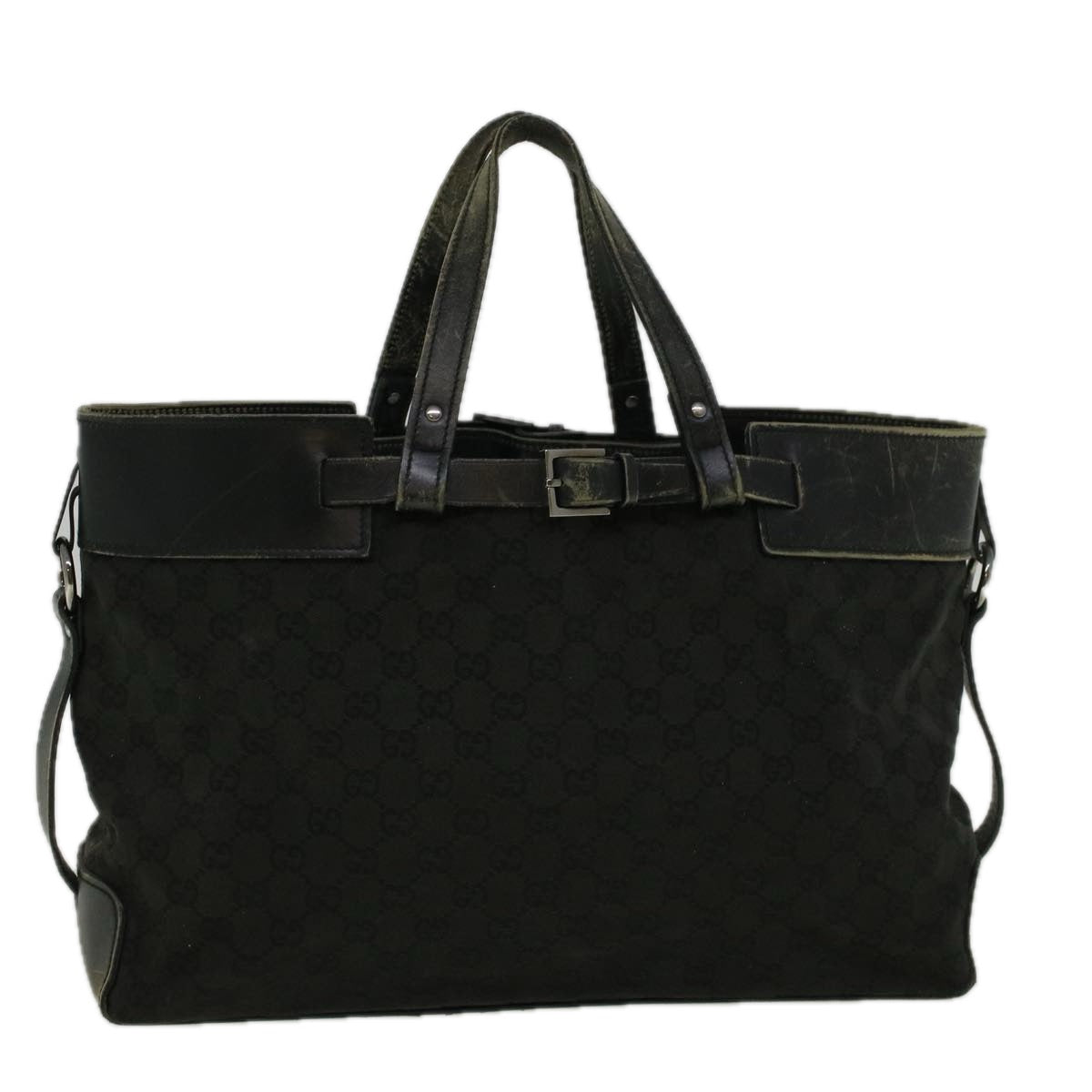 GUCCI GG Canvas Tote Bag Black 106251 58796