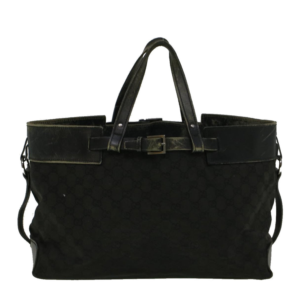 GUCCI GG Canvas Tote Bag Black 106251 58796