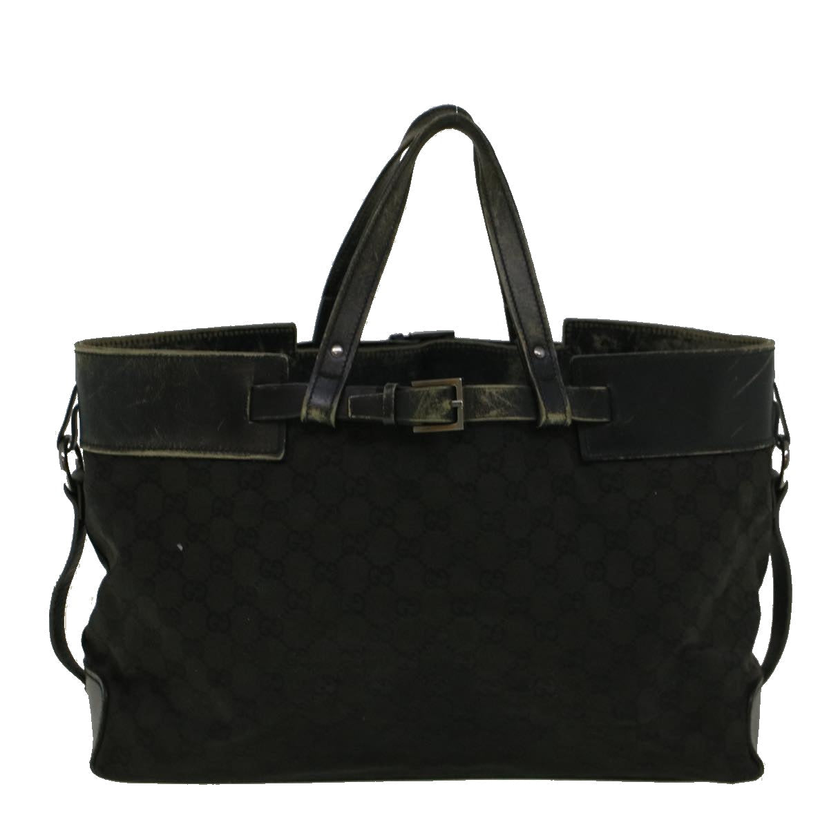 GUCCI GG Canvas Tote Bag Black 106251 58796