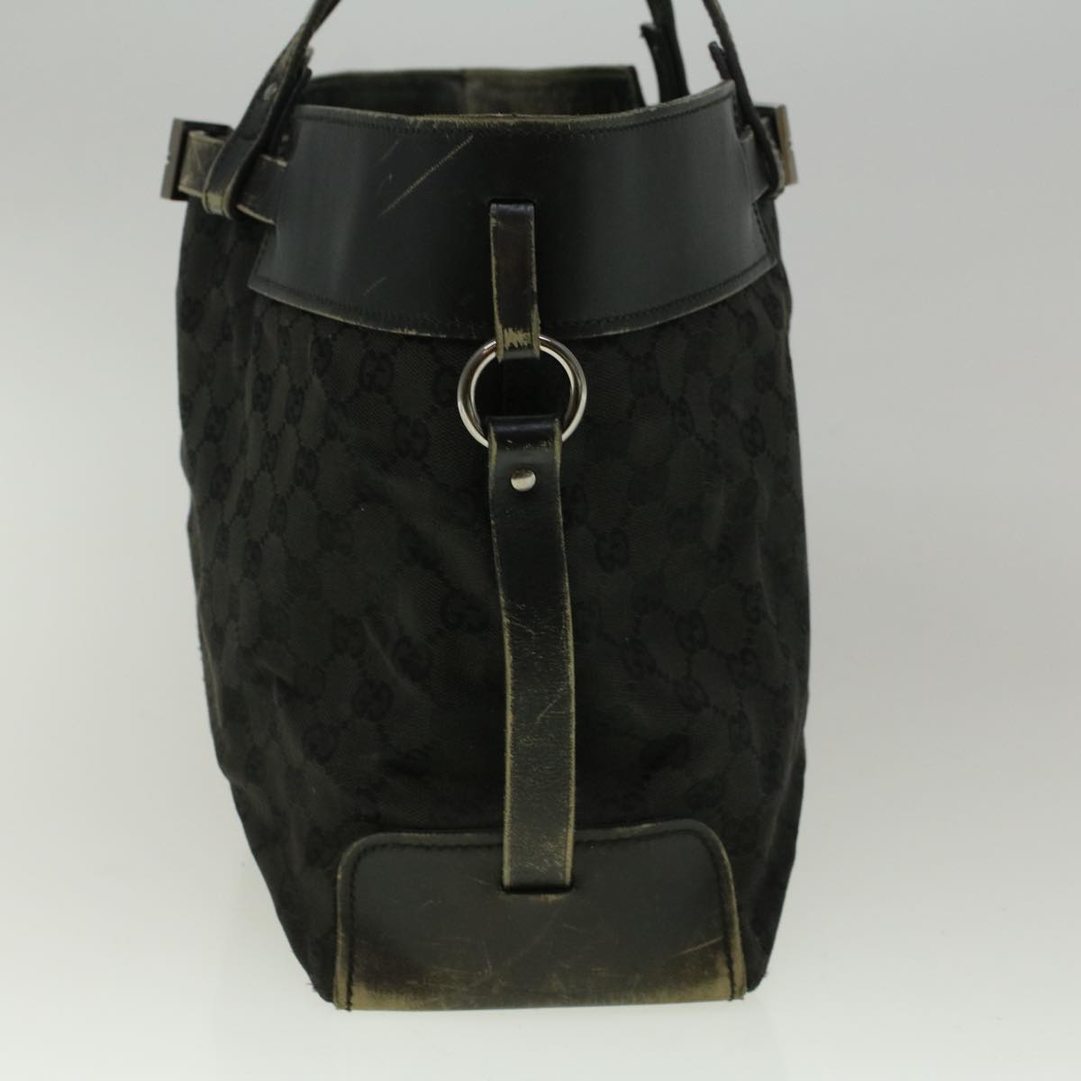 GUCCI GG Canvas Tote Bag Black 106251 58796