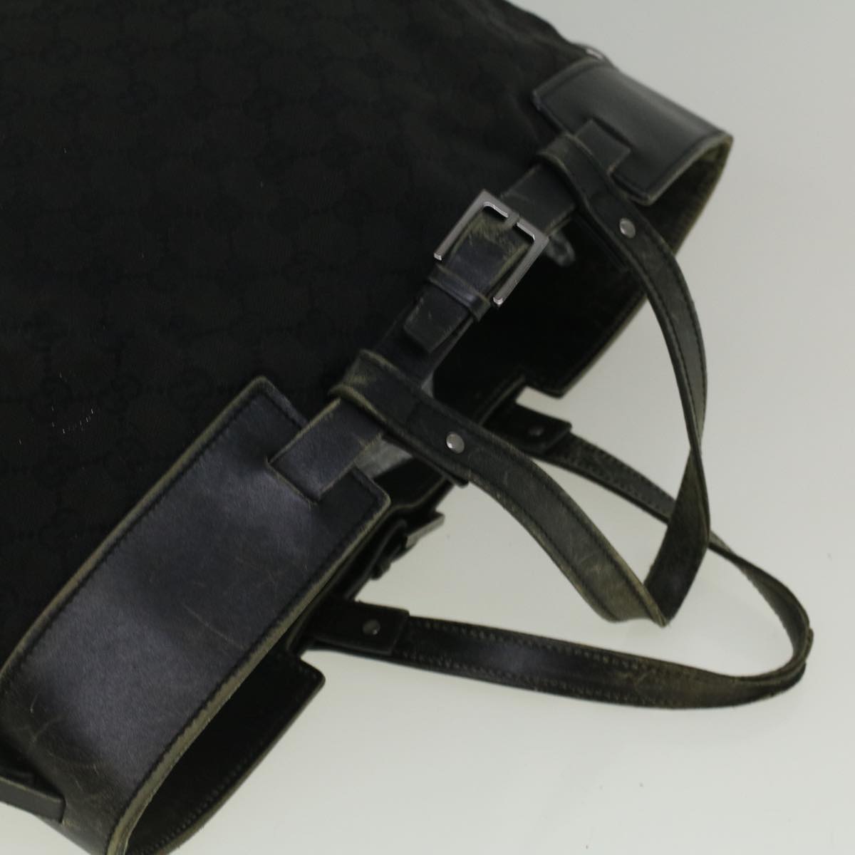 GUCCI GG Canvas Tote Bag Black 106251 58796