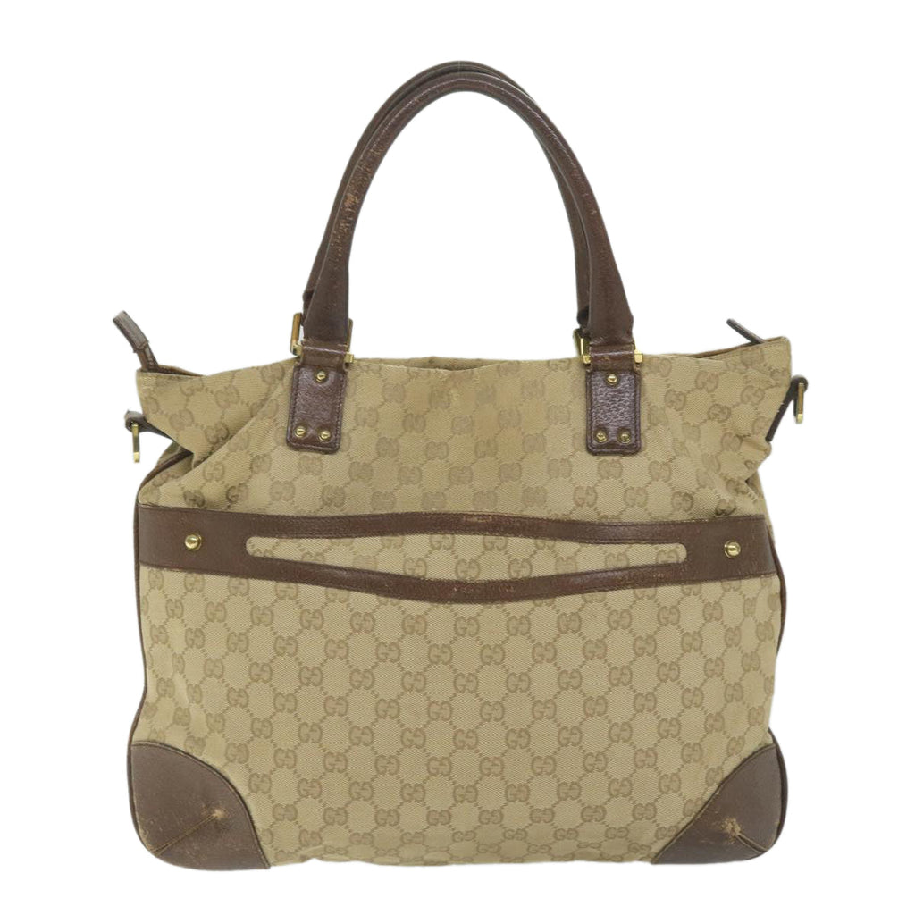 GUCCI GG Canvas Tote Bag 2way Beige 115525 203989 58799