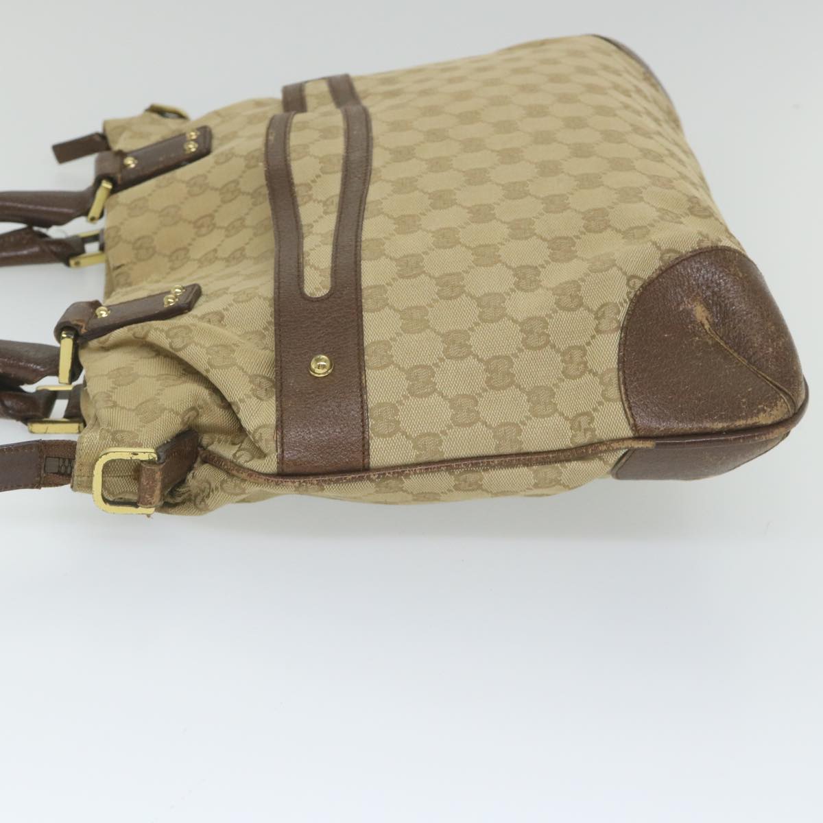 GUCCI GG Canvas Tote Bag 2way Beige 115525 203989 58799