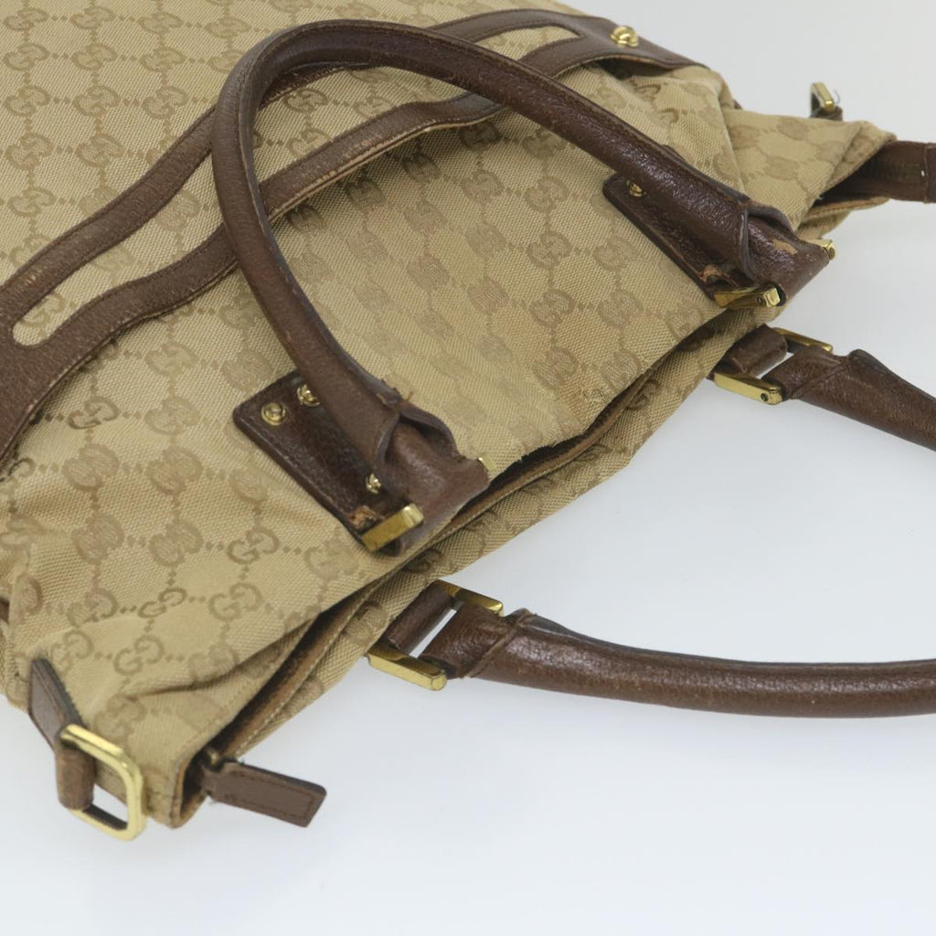 GUCCI GG Canvas Tote Bag 2way Beige 115525 203989 58799