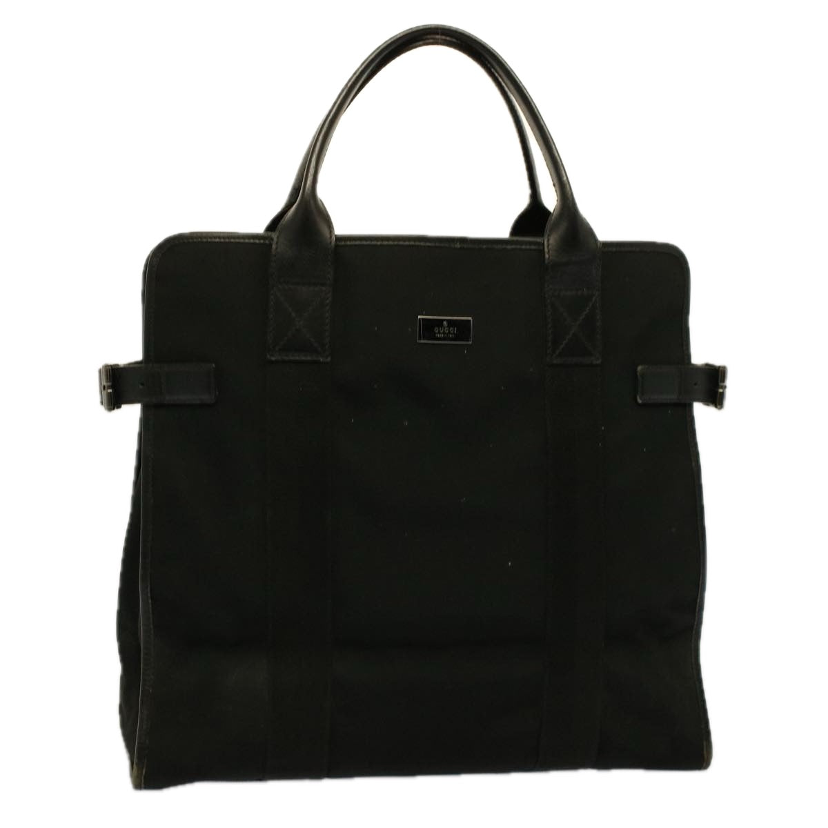 GUCCI Chain Hand Bag Nylon Black 115517 58800