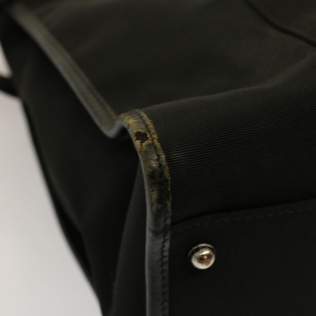 GUCCI Chain Hand Bag Nylon Black 115517 58800