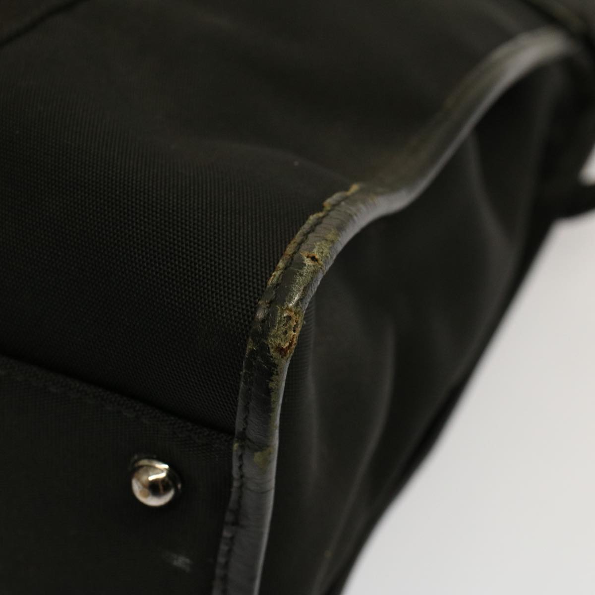 GUCCI Chain Hand Bag Nylon Black 115517 58800
