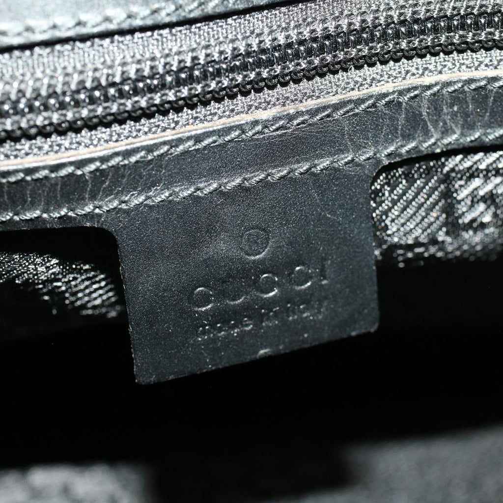 GUCCI Chain Hand Bag Nylon Black 115517 58800