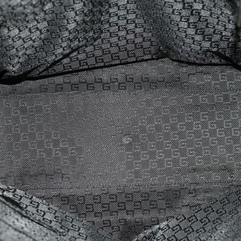 GUCCI Chain Hand Bag Nylon Black 115517 58800