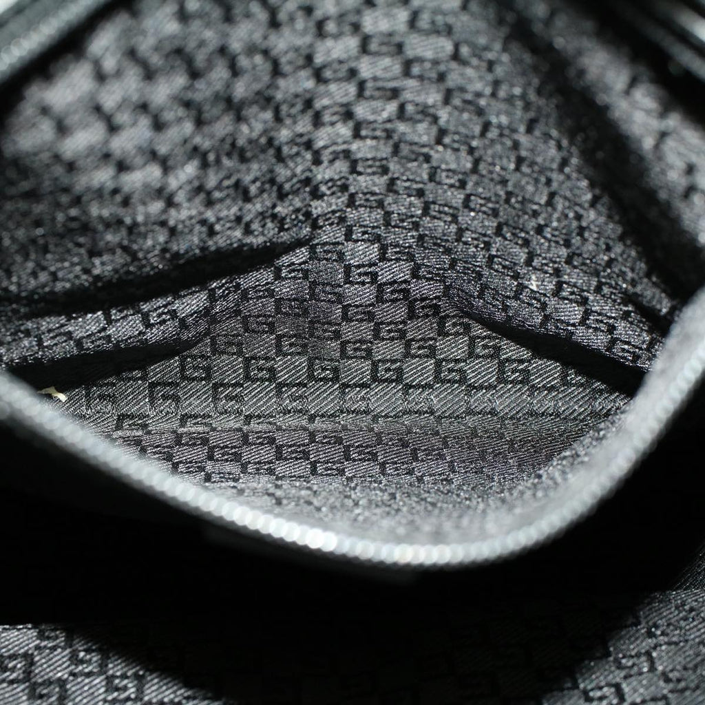 GUCCI Chain Hand Bag Nylon Black 115517 58800