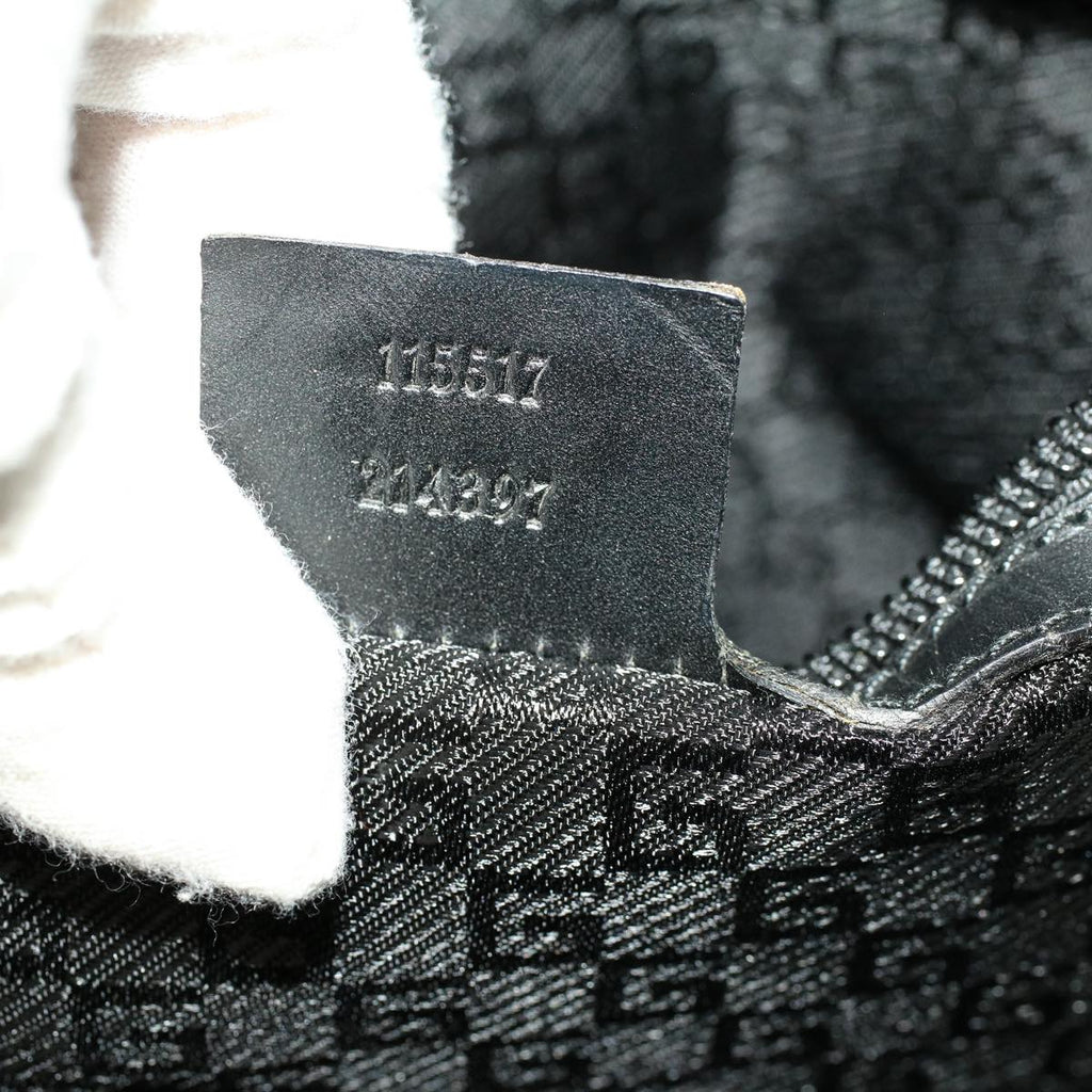GUCCI Chain Hand Bag Nylon Black 115517 58800