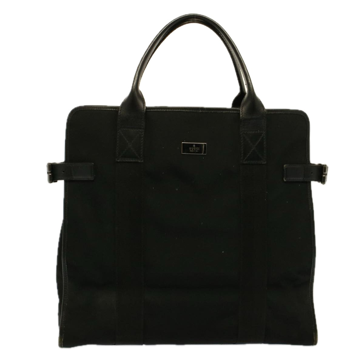GUCCI Chain Hand Bag Nylon Black 115517 58800