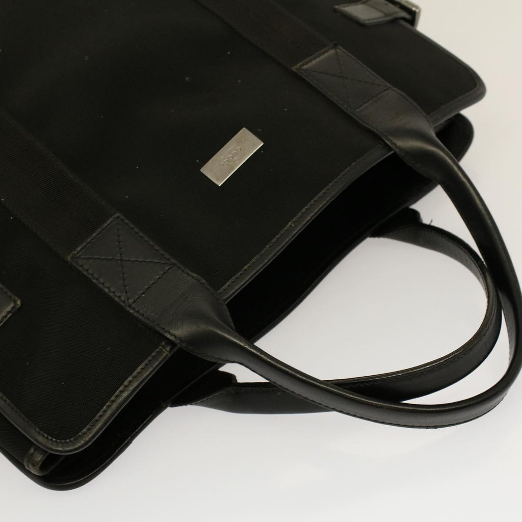 GUCCI Chain Hand Bag Nylon Black 115517 58800