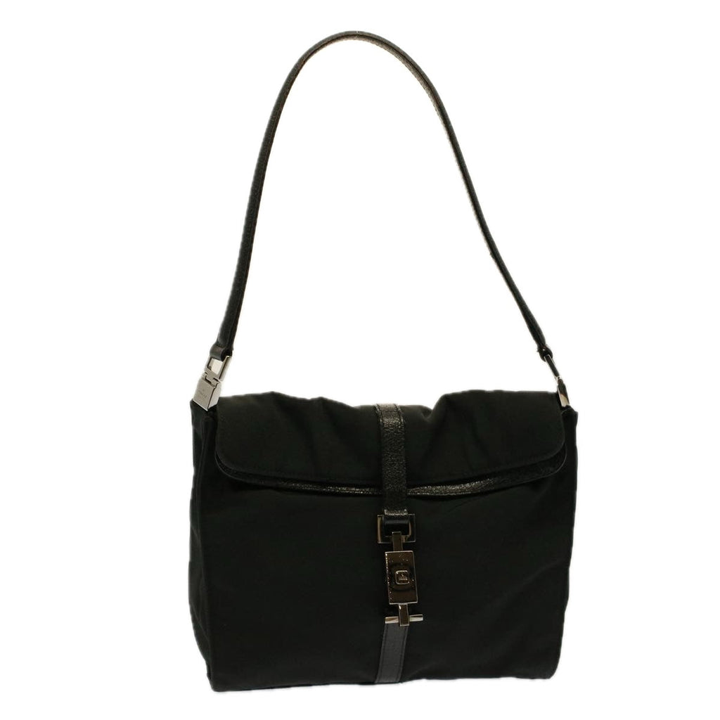 GUCCI Jackie Shoulder Bag Nylon Black 58805